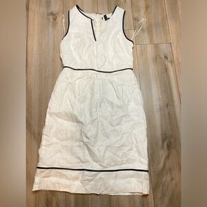 J Crew | dresses | 100% white linen with black trim | Women’s size 4 |